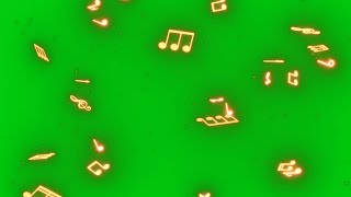 Green Screen Effects  4k Video Musical 🎶 Notes 🎺 No Copyright  chroma key kidsride [upl. by Aerdied]