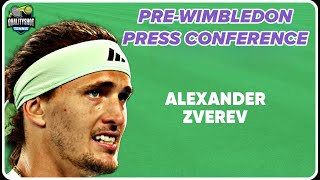 🎾Alexander Zverev quotI am a little kid off the tennis courtquot  Wimbledon 2024 Press Conference [upl. by Aitetel]