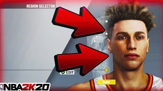 CHEESY BEST FACE CREATION NBA 2K20 MYPLAYER TUTORIAL LOOK LIKE A DRIBBLE GOD [upl. by Fenny]