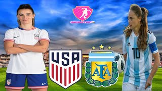 USA vs Argentina women’s international football Friendlies  USWNT live [upl. by Gotthard]