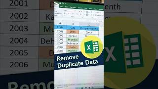 💥⛳Remove Duplicate Data in Excel 💥Excel Smart Trick shorts excelformula ytviral computertricks [upl. by Nnep]