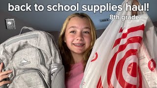 back to school supplies haul  8th grade  20242025 [upl. by Blasius926]