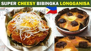 SUPER CHEESY LONGGANISA BIBINGKA Recipe Filipino Food [upl. by Ranit]