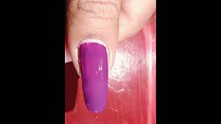 Easy double colour nail polish design at 🏠💅 nails nailart nailsdesign youtubeshorts trending [upl. by Atiek]