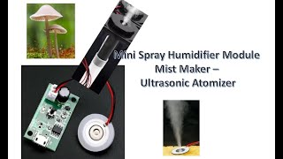 Mini Spray Humidifier Module  Mist Maker  Ultrasonic Atomizer [upl. by Pages]