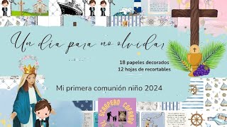 Colección digital Un día para no olvidar Mi primera comunión niño 2024 Su precio es de 10€ [upl. by Pontius125]