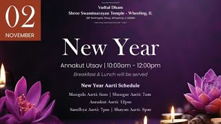 Annakut Utsav  VS 2081 New Year  Vadtal Dham  Swaminarayan Mandir Wheeling [upl. by Niattirb626]