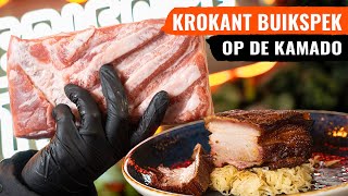 Krokant BUIKSPEK Langzaam gegaard op de BBQ [upl. by Gere253]