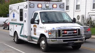 Folcroft Fire Company Ambulance 1 Responding 5423 [upl. by Harlie]