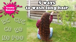 5 ways to wash long hair [upl. by Annahsat]