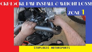 CRF450RL FMF Install and weight reduction [upl. by Copeland]