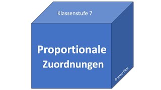 Proportionale Zuordnungen [upl. by Ahtanamas]