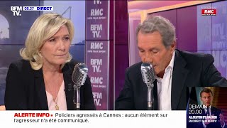 Marine Le Pen sexprime sur sa politique de priorité nationale [upl. by Leamaj]