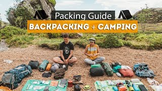 Backpacking  Camping PACKING GUIDE  Tips amp Essentials [upl. by Onek]