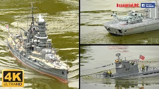 SUPER DETAILED RC SHIPS BOATS and SUBMARINES SRCMBC Navy Day 2017 UltraHD and 4K [upl. by The604]