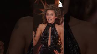 MILEY CYRUS Wins Best Pop Solo Performance For quotFLOWERSquot At The 2024 GRAMMYs mileycyrus [upl. by Krusche]