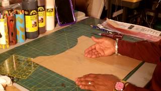 How To Make A Leather Tote Bag With a Fabric Lining Part 1 [upl. by Aicatsan]