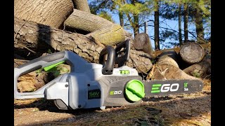 EGO Battery Powered Chainsaw Review 14quot [upl. by Noiek]