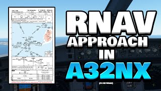 FlyByWire A32NX Tutorial How to do RNAV Approach in Microsoft Flight Simulator MSFS [upl. by Brinkema148]