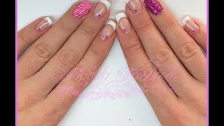 Semipermanente  french bianco classico e nail art  Maddafashion [upl. by Aisila]