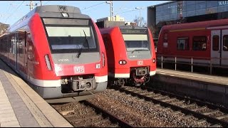 Herrenberg  SBahn Stuttgart mit ET 423  ET 430  ET 425  BR 181  RegioShuttle DB HzL [upl. by Atirehc283]