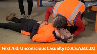 First Aid Unconscious Casualty DRSABCD  Training Video [upl. by Sochor215]