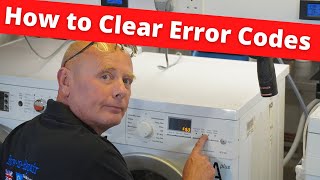 Clearing Washing Machine Error Codes Bosch Neff Siemens F18 F21 F61 F43 F17 F26 F63 Etc [upl. by Annailuj]