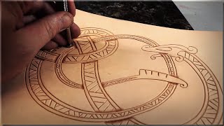 Leather Carving Tutorial  Viking Style [upl. by Batholomew]