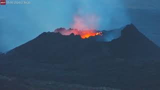 May 6 2024 Sunrise at the Erupting Iceland Volcano [upl. by Kitty]