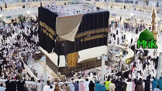 Hajj  Makkah live Kaaba Kiswa  Exchange ceremony of the Kaaba cover [upl. by Nnaeilsel]