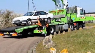 Démonstration du nouveau camiongrue Volvo Cormach des Etablissements Wibault [upl. by Bertine627]