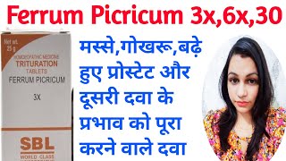 Ferrum Picricum  गोखरूमस्सेबढ़े हुए प्रोस्टेट टिनिटस जैसी समस्या की बेस्ट दवा  Ferrum Pic Uses [upl. by Elkcim]