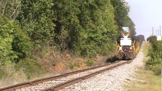 Georgia Central westbound coal train in VidaliaGA [upl. by Morra]