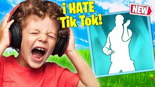 Trolling ANGRY Kid With NEVER Been With a BADDIE TikTok Emote in Fortnite [upl. by Kylen]