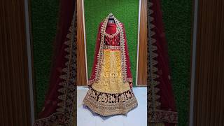 Mustard amp Red Bridal Lehenga 2024 shorts trending lehenga shortsfeed ytshots [upl. by Cello]