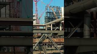 Construction of Hydrocracker unit Oil Refinery iocl hpcl bharatpetroleum shortvideo industrial [upl. by Brunk133]