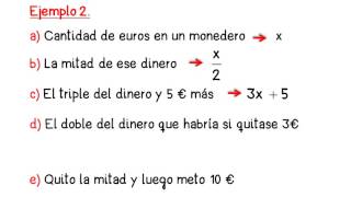 Paso de lenguaje habitual a lenguaje algebraico [upl. by Eronel]