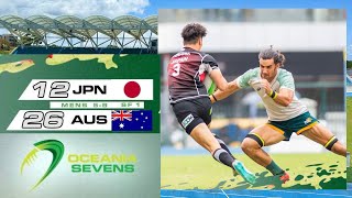 OCEANIA SEVENS 2024 HONIARA SOLOMON ISLANDS AUSTRALIA BEATS FANCY JAPANESE IN SEMIFINAL MATCH [upl. by Eninnaej]