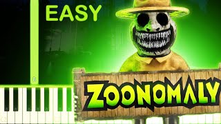 ZOONOMALY Theme Song Version 1  EASY Piano Tutorial [upl. by Beaver]