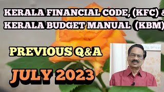 KERALA FINANCIAL CODE amp KERALA BUDGET MANUAL  PREVIOUS QampA  ACCOUNT TEST [upl. by Sibyl]