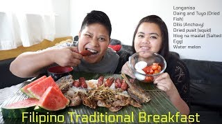 Mukbang Traditional Filipino Breakfast Boodle FightKamayan [upl. by Seaman217]