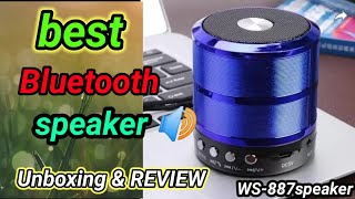 Mini Bluetooth Speaker WS887 Unboxing and Detailed Review  Best Bluetooth speakerWS887 2024 [upl. by Audras]