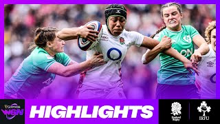 HIGHLIGHTS  ENGLAND V IRELAND  2024 GUINNESS WOMEN’S SIX NATIONS RUGBY [upl. by Annaohj]