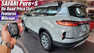 Tata Safari 2024 7 Seater Pure S On Road Price List Mileage Features [upl. by Oilcareh825]