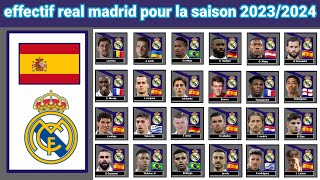 effectif real madrid pour la saison 20232024 [upl. by Harri]