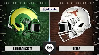 Colorado State Rams  Texas Longhorns  Full Game Simulation  College Football 25 [upl. by Sitsuj]