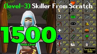 1500 Total With ZERO Combat Levels  OSRS Level 3 Skiller From Scratch 24 [upl. by Lenehc]