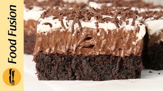 French Silk Brownie Recipe by Food Fusion [upl. by Atsirak648]