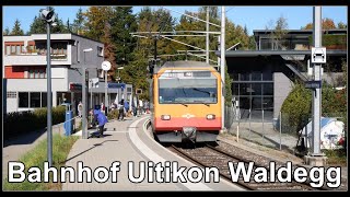 SZU Uetlibergbahn am Bahnhof Uitikon Waldegg Zürich  Betrieb aktuell unregelmäßig Kanton Zürich [upl. by Oilerua]