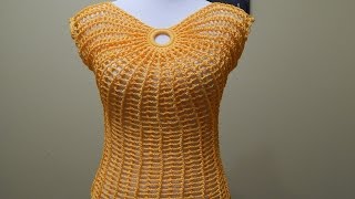 Blusa Crochet Mariposa cc [upl. by Esorlatsyrc]